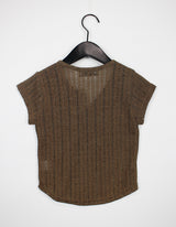 ユピクロップTシャツ / Yupi Linen Crop T-shirt (3color)