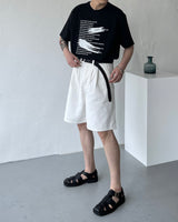 SI ホワイトツータックショーツ / SI White Two Tuck Shorts (S–L)