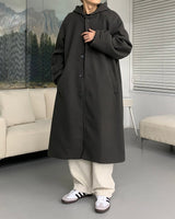 AZロングウールフードコート/AZ Long Wool Hooded Coat (3 colors)