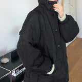 ナカファーライニングボクシーキルティドパッディドジャンパー