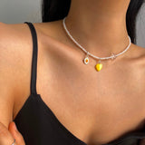 サンフラワーハートネックレス/SUNFLOWER HEART NECKLACE