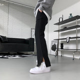 UI ブーツカットスリットパンツ / UI Bootcut Slit Pants (2 colors)