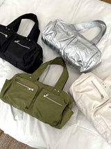 Tatoon nylon two-pocket shoulder bag