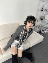 ベーシックアルパカVネックニット / Basic alpaca v-neck knit