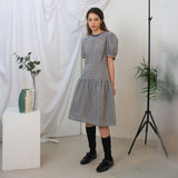 Bonita flower check dress (6657246920822)
