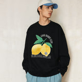ダブルレモンスウェットシャツ/DOUBLE LEMON SWEATSHIRT_BLACK