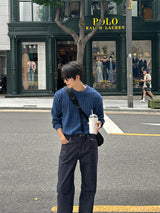 クボセミワイドローデニムパンツ / Kubo Semi-Wide Raw Denim Pants (2 colors)