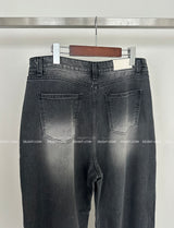 dark blue string wide pants