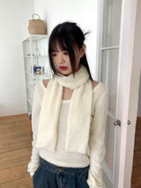 [Wool 20] Baffe Bubble Deep Unneck Knit Scarf Set