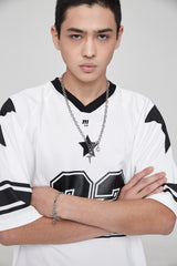 フットボールスタージャージオーバーサイズTシャツ / FOOTBALL STAR JERSEY OVERSIZED T-SHIRT OFF WHITE