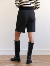 HALF SLACKS PANTS CHARCOAL