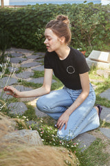 ラウンドロゴクロップTシャツ / ROUND LOGO CROP T-SHIRTS_2COLORS