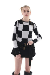 CHECK HOLE KNIT