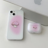 ピンク - カラーマッシュルーム AirPods ケース_マット