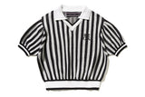 ストライプバルーンニットトップ / STRIPE BALLOON KNIT TOP_NAVY