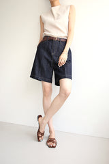 サマーラインジーンズ／リネンインディゴショートパンツ / SUMMER LINE JEANS / LINEN INDIGO SHORT PANTS