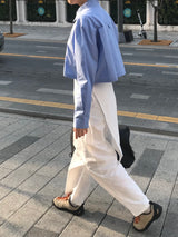ルーズクロップシャツ
