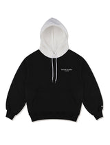 UNISEX HEAVY WEIGHT Two-Tone Mix Elbow Patch Hoodie Black(FCC3TS471M)