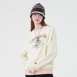 チェリーケーキグラフィックポイントスウェットシャツ／CHERRY CAKE GRAPHIC RIB POINT SWEATSHIRT [IVORY]