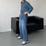 コールマンリネンツータックデニム / LE Coleman Denim Long-Sleeved Shirt