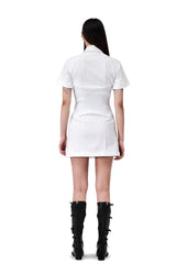 DOUBLE PIN-TUCK RIBBED MIX ONE PIECE (WHITE) (6654698815606)