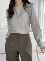 Point bustier blouse (2 colors)