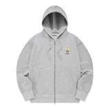 ウィティーバニーワッペンフーディージップアップ／WITTY BUNNY WAPPEN HOODIE ZIP UP [MELANGE GRAY]