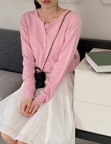 [SHOPPERMADE] ソフトハーフボタンニット (3color) (6698428596342)