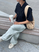 バロン ワンタックナイロンパンツ