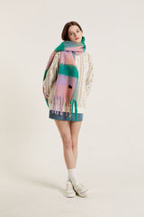 カラードチェックマフラー / COLORED CHECK MUFFLER_PINK