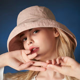 Metal tip over fit bucket hat Pink