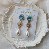 エレガントローズピアス / Elegant Mint Rose Piercing