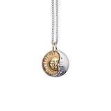 sun moon face pendant necklace (6603440029814)