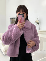 [MADE] Pudding Fur Jacket (Lavender Purple)