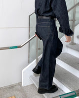 モノリネンツータックデニム / LE Mono Linen Two-Tuck Denim