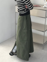 ラッシュバックスリットロングスカート