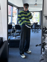 [premium] angora stripe knit