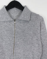カシミアニットジップアップ / Cashmere knit zip-up (3color)