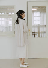 リネンパッチシャツ / unisex linen patch shirts natural