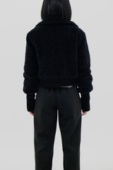 ブックルクロップハイネックジャケット/Bookle Crop High Neck Jacket (2color)