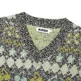 チェリーパターンニットベスト/ CHERRY PATTERN KNIT VEST [BLACK]