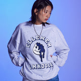 ARCH PRINTING PAINTING SWEAT SHIRT-WHITE MELANGE