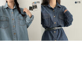 ファインウォッシングデニムシャツ / Fine-washing denim shirt