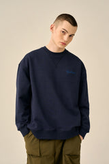 LETTERING LOGO BASIC SWEATSHIRT - NAVY