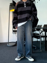バルカンワイドデニムパンツ/BALCAN WIDE BLACK DENIM PANTS(ONE COLOR)