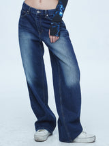 ヴィンテージ ウォッシング ワイド デニムパンツ / Vintage Washing Wide Denim Pants Blue