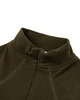 FLEECE CROP HALF ZIPUP (KHAKI)