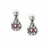 サンライトD-1シルバーイヤリング / SunlightD-1 Garnet silver earring (4593404018806)