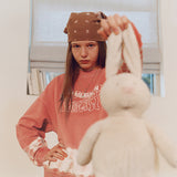 キルシーウィティーバニータイダイスウェットシャツ / WITTY BUNNY TIE DYE SWEATSHIRT [ORANGE] (6671649341558)