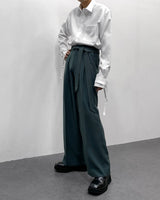FLベルトサイドバンディングワイドスラックス/FL Belted Side Banding Wide Slacks (4 colors)